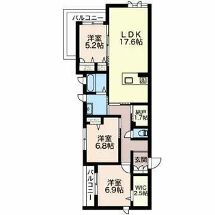 ヴェルリンク志賀【0306号室】の間取り