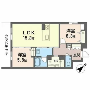 アンビエラ八事【0101号室】の間取り