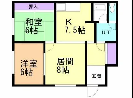 コーポ高平【101号室】の間取り