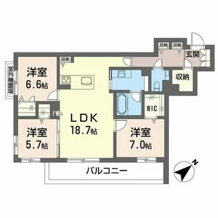 アンビエラ八事【0302号室】の間取り