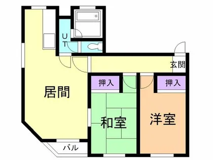 岩渕コーポ【202号室】の間取り