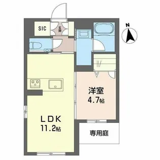 菫の杜 本山【0102号室】の間取り