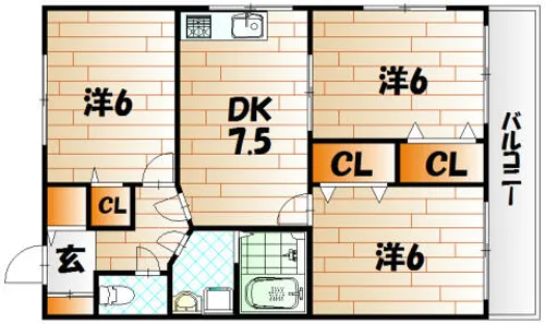 ロージュマン真鶴【203号室】の間取り