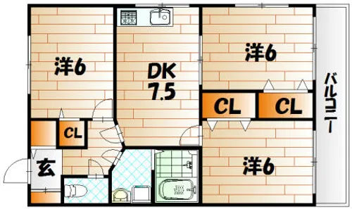 ロージュマン真鶴【203号室】の間取り