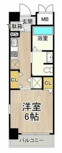 CITY SPIRE靭公園【8階】の間取り