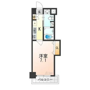 HF四条河原町レジデンス【6階】の間取り