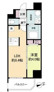 スプランディッド難波WEST【15階】の間取り
