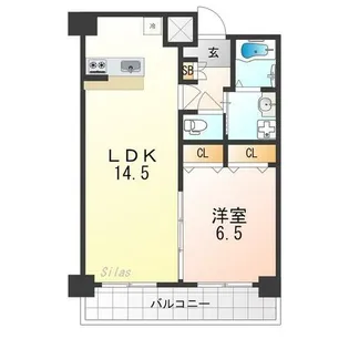 HF四条河原町レジデンス【13階】の間取り