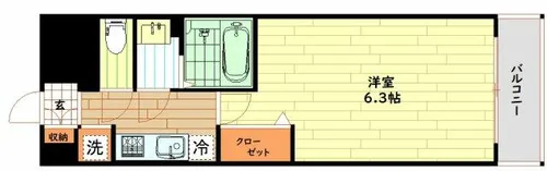 アドバンス大阪セレーノ【2階】の間取り