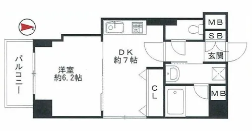 エルブ南船場【4階】の間取り