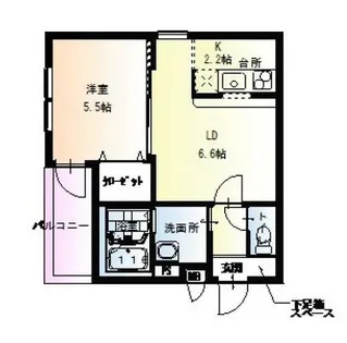 フジパレス山之内Ⅲ番館【2階】の間取り