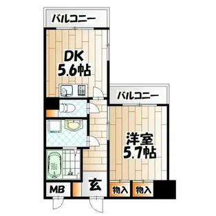 ギャラン小文字【8階】の間取り