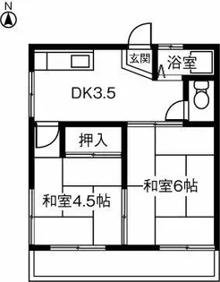 2DKの間取り画像