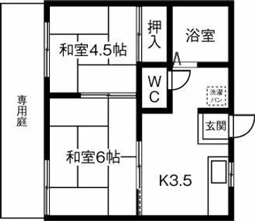 タウニィ奥田【101号室】の間取り
