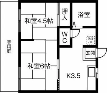 タウニィ奥田【101号室】の間取り