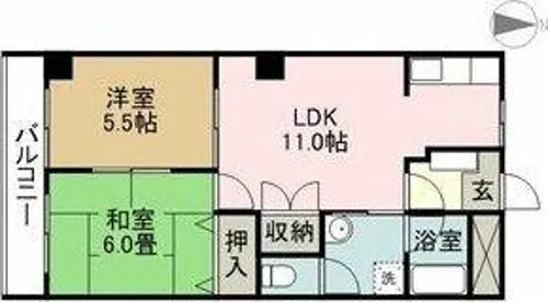 メゾンエイムⅡ【1階】の間取り