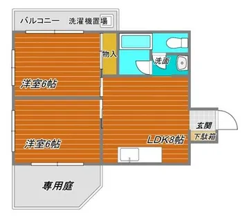 エバーグリーンテラス【1階】の間取り