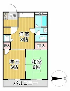 サンフィールド【1階】の間取り