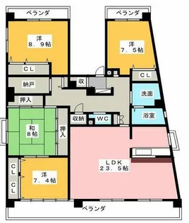 ジョイフルMⅡ【4階】の間取り