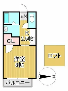 グレイス篠山【B1号室】の間取り