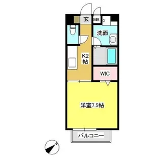 ルミエール南【202号室】の間取り