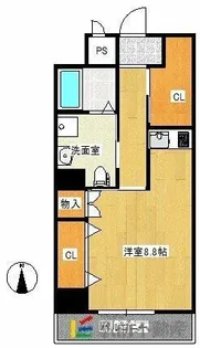 プレイス久留米中央【405号室】の間取り
