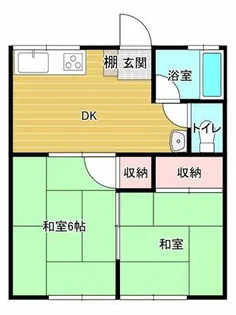 上野アパート【102号室】の間取り