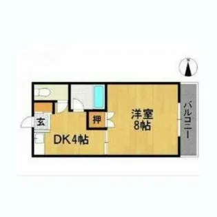 アザレアハイツ蒲池【205号室】の間取り