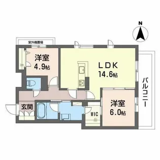 グランファミール箕面小野原【2階】の間取り