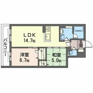 Belle Felicia【2階】の間取り