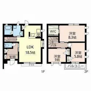 シャーメゾン百楽【0102号室】の間取り