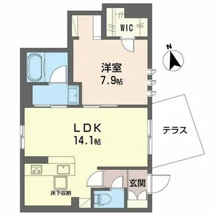 シャーメゾン堂ヶ芝【0101号室】の間取り