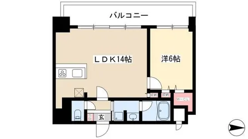 ファーストレジデンス栄【8階】の間取り