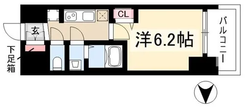 プレサンスSAKAEフロント【8階】の間取り