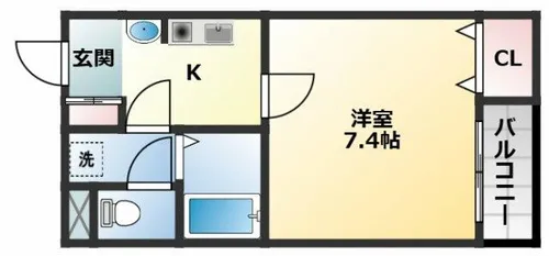 エフスタイル天美南【1階】の間取り