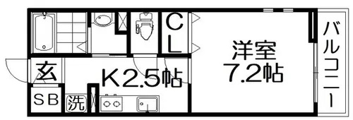 サンリット星田【2階】の間取り