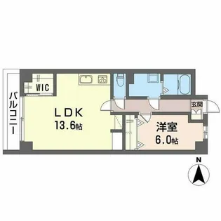 メルヴェイユ野田【0201号室】の間取り