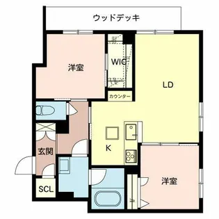 シャーメゾンTG Via Sole【0101号室】の間取り