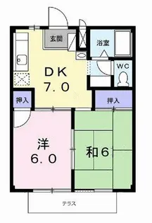 コーポ・ミッシェル【1階】の間取り