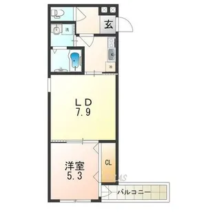 フジパレス三宝町【1階】の間取り