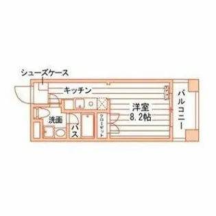 やごと光風観【406号室】の間取り
