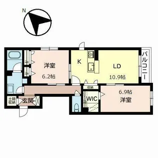 サントル和泉III【2102号室】の間取り