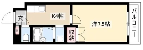 サンヒルズ八事山【408号室】の間取り