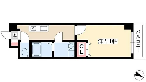 びい10植田【307号室】の間取り