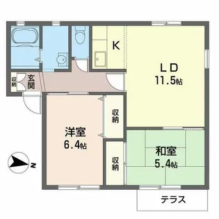 アメニティ・K【0102号室】の間取り