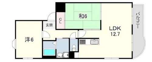 エスポアール西宮北口1・2【2階】の間取り