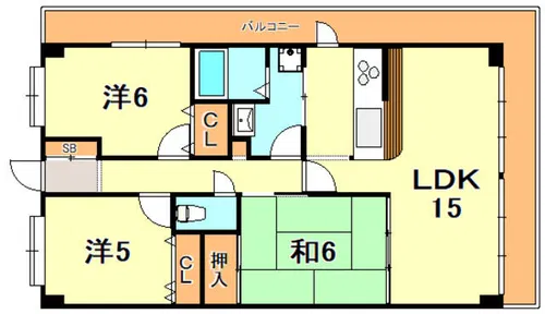ラウムズ垂水【2階】の間取り