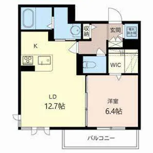 コンフォート蛍池【0207号室】の間取り