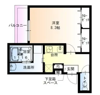 兵庫県尼崎市東難波町5丁目【アパート】の間取り