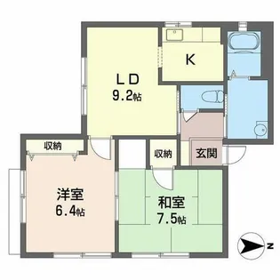 コーポ ルミエ【B101号室】の間取り